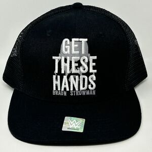 Braun Strowman Trucker Hat Baseball Cap Get These Hands WWE Raw Snapback Black